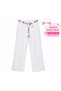 Plus Size Belted High Waist Tube Leg Cotton Women's Trousers - 2