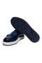 Dark Blue Color Laceless Genuine Leather Men's Shoes - 3