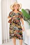 Plus Size Cotton Lycra Dress with Pockets - 5