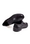 Black Color Lace-Up Genuine Leather Men's Shoes - 2