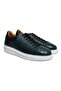 Green Color Lace-Up Genuine Python Leather Men's Shoes