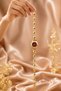 Women's Gold Star Figured Claret Red Dial Elegant Metal Band Minimal Vintage Wristwatch – Stylish & Modern Design Women's Watch - 6