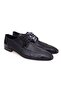 Black Color Lace-Up Genuine Leather Men's Shoes