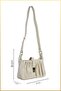 Rima Women's Drawstring Model Buckle Detailed Hand and Shoulder Bag - Cream - 2