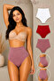 Women's Gathering High Waist Flexible 3-Piece Panties