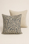 43X43 cm Set of 2 Decorative Throw Pillow Covers Gray Beige Patterned and Cream Textured - 2