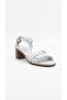 White Women's Genuine Leather Heeled Sandals 617.1563 - 2