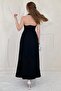 Black backless dress with chest cups - 4