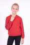 Girl's Hooded Sweatshirt with Kangaroo Pocket and Stripe Detail - 2