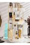 Makeup Organizer 3 Tier 360° Rotating Cosmetic Desk Storage Perfume Display Case Cosmetic Holder - 2
