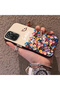 Redmi Note 10 Compatible Silicone Edge Hard Back Case Couple Phone Case with Floral Pattern - 2