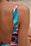Thin Straps V-Neck Swimsuit with Egyptian Accessories Multi Color - 5