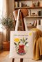 Kürtçe Pêşî Tea Pashê Kar Written Design with Inner Pocket Raw Colored 320 Gr Canvas Cloth Bag |   100% Cotton - 2