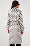 5918 Double-Breasted Collared Trench Coat - Ecru - 3
