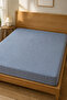 Cotton Elastic Sheet 160X200 cm Double Size Gingham Patterned with Full Elastic on 4 Sides - 4
