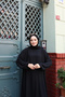 Hijab Double Set Black Elif Giy Çık Oversize Bat Sleeve Tunic Pants