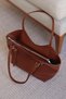 Women's Shoulder Bag with Buckle Detail, Soft Leather, Large Internal Volume, Handbag En42 Length20 - 5