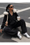 Fur Hooded Zippered Oversize Tracksuit Set - 2