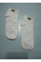 Heart Embossed Butterfly Patterned Ankle Length Booties Socks 12 Pack - 3