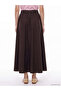 Rmz Gi̇yi̇m Farkiyla Waist Drawstring Gabardine Flared Skirt - 5