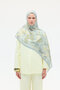 Velvet Kraş Shawl - Yellow-Grey