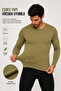 Men's Thermal Top Underwear Long Sleeve Crew Neck Flexible Soft Textured Winter Underwear - 1 Piece - 3