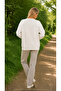 Women's Never Look Back Written Round Neck Casual Sweatshirt - 2