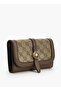 Monogram Textured Wallet with Flap Closure - 3