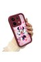 Redmi Note 13 Pro 5g Compatible Case Camera Protector Minnie Pattern Burgundy Lover Couple Silicone Phone Case - 2