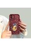 iPhone 17E Compatible Case Camera Protective Case with Cat Design Burgundy Lover Couple Silicone Phone Case - 7