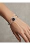 Capo Woman Oval Crystal Clamp Bracelet – Double Arm Modern Design - 2