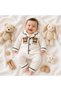 Soft piggy embroidered buttoned pajama set