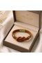 Men's Brown Leather Bracelet – Gift Bracelet with Knot Design and Metal Detail - 2