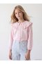 Trendlucky ruffle-trimmed peter pan collar girl's shirt - 2