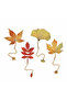 Maroon Vintage Autumn Leaf Shaped Metal Bookmark, Elegant Enamel Alloy Book Page Marker with Chain Charm, Decorative Reading Accessory & Gift – 80 × 80 mm (Yellow) - 2