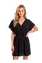 Donlaritta Women's Patterned Beach Pareo Beach Dress, V-Neck Relaxed Fit Kimono