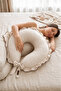 Ruffle Breastfeeding Pillow, Baby Support Cushion, Maternity Pillow, Cotton Fabric, Ruffle Series, Cream - 6