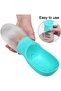 Portable dog water bottle 500ml, leak-proof, antibacterial, blue. - 5