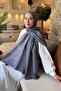 Diamond Pattern Aura Cotton Jacquard Shawl Smoked - 2