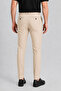 Men's Beige Slim Fit Classic Casual Flexible Comfortable Fabric Trousers - 5