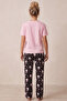 Hello Kitty Licensed 100% Pink Multicolor Crew Neck Pajama Set 26120461 - 3