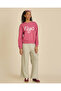 Senior Girls Pink Printed Crew Neck Sweatshirt - 5
