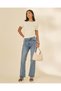 Women Yellow And White Striped Rib T Shirt - 5