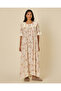 Women Beige Printed Nightgown - 4