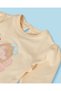 Infant Girls Beige Girl Artwork Long Sleeve T-Shirt - 2
