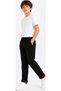 Boys/Girls Elastic Waist Solid Color Double Leg Pockets Black Color School Sweatpants - 3