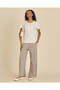 Senior Girls Beige Tweed Barrel Fit Pants - 2