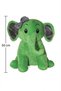 Plush Nazlı Elephant Green 50 cm Cute and Comfortable: Plush Sleeping Pillow and Hugging Companion Decorative Toy - 3