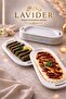 Kütahya Royal Series New Chicken World Plate White Serving Presentation Plate & Dowry Plate Stylish Design 6 Pieces - 5