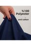 100% Cotton and Flannel Elastic Bed Sheet Advantage Package 5-Piece Navy Blue and Anthracite Double Size - 4